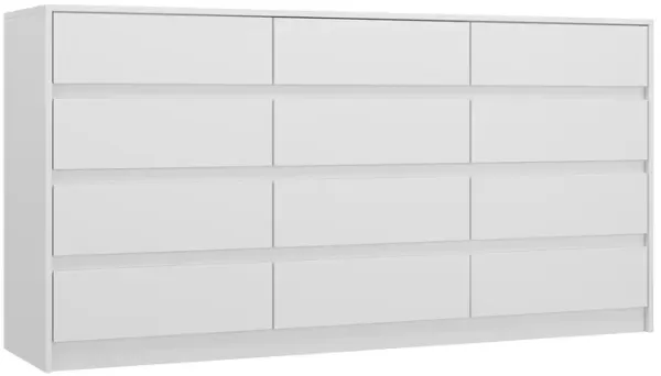 12 Drawer Dresser for Bedroom, 63“L Wooden Double Dresser, Modern Chest of Drawers Storage Organizer Dresser for Entryway Hallway