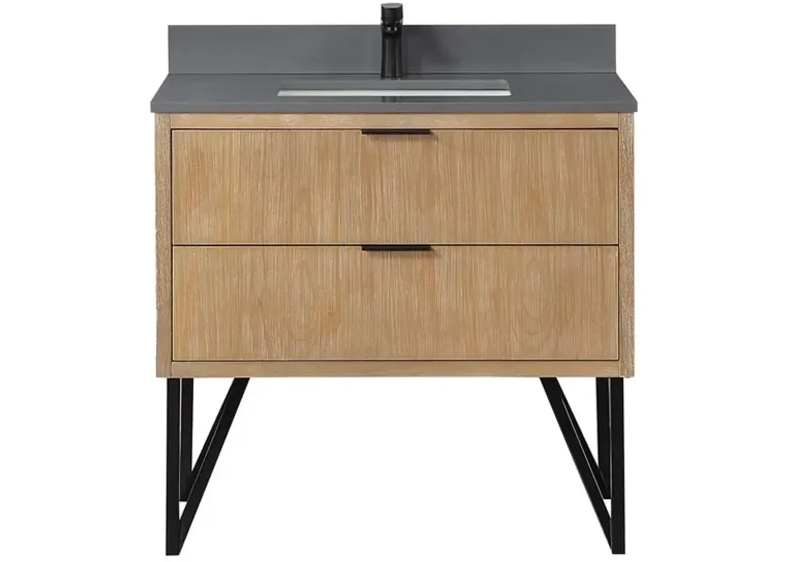 Altair 36 Single Bathroom Vanity in Weathered Pine without Mirror