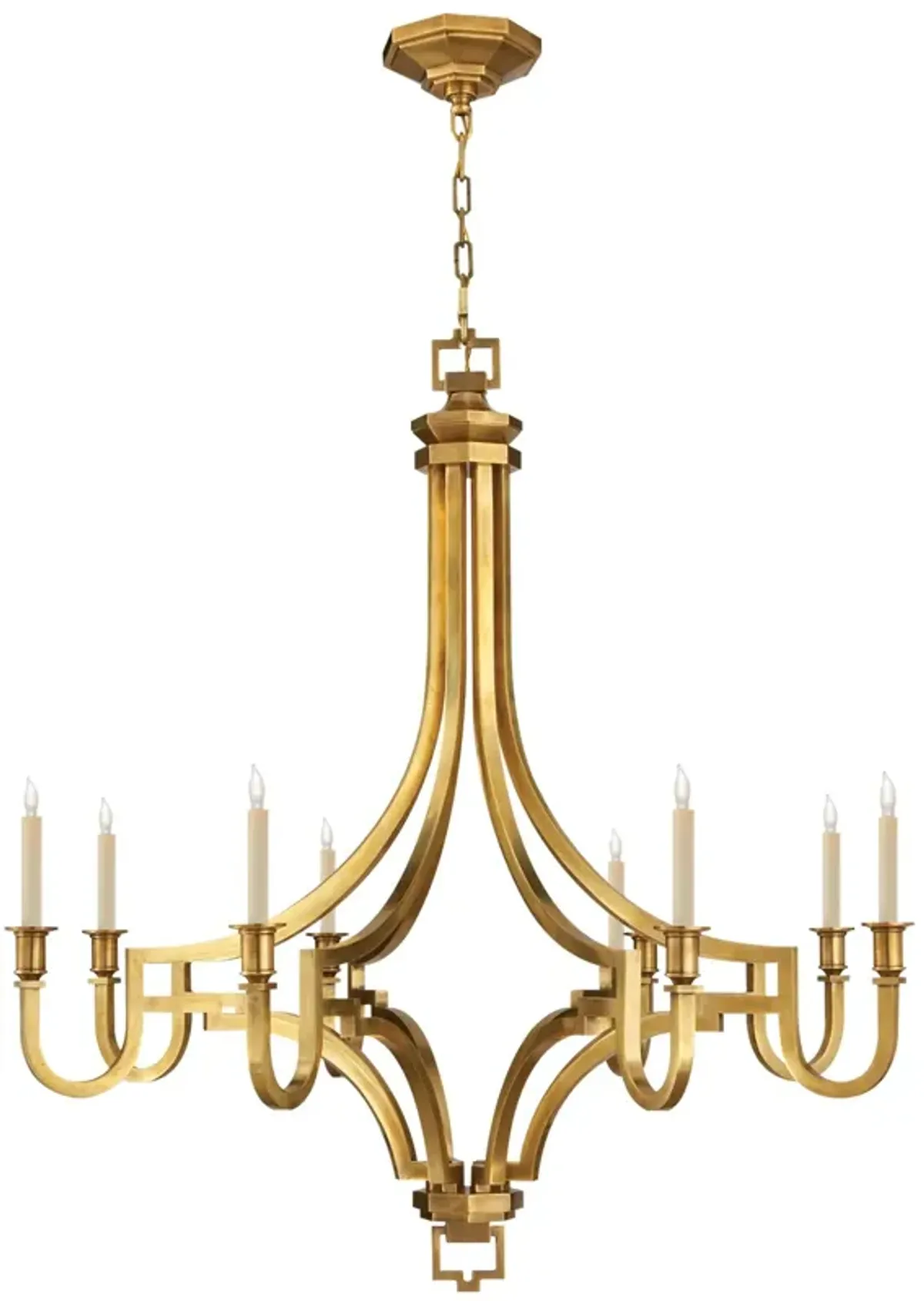 Mykonos Large Chandelier in Antique-Burnished Brass