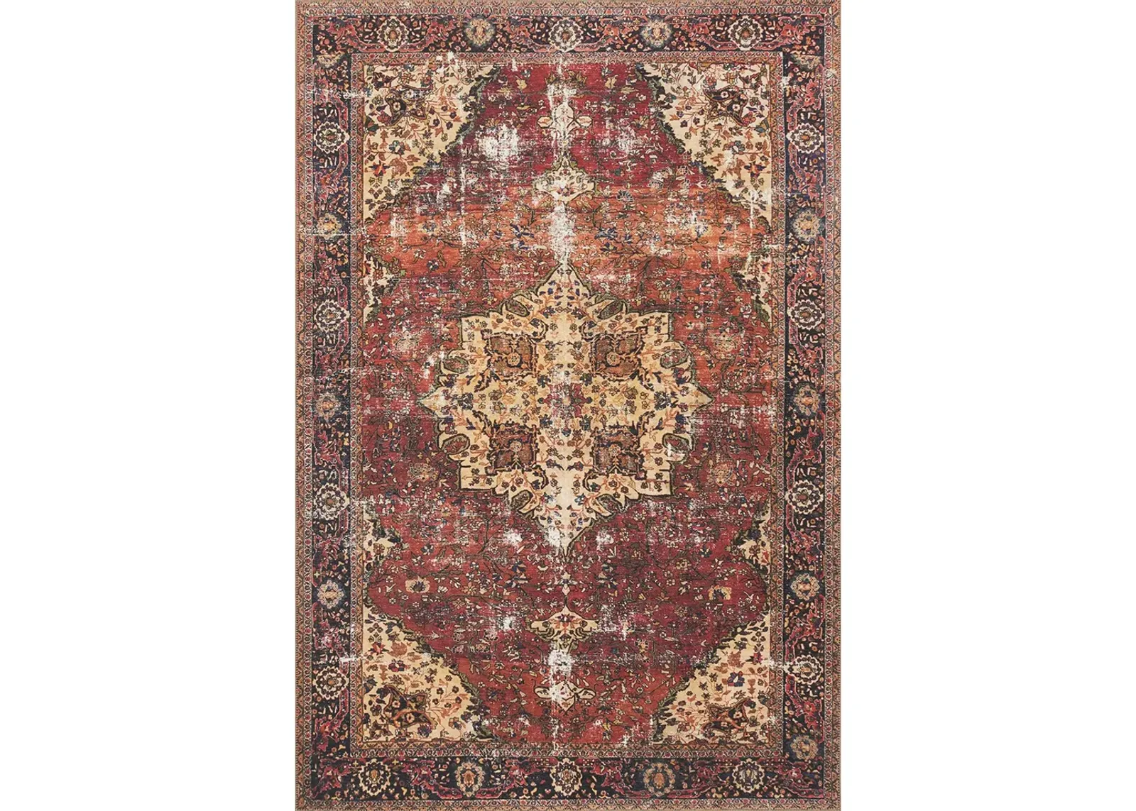 Loren LQ07 Red/Navy 7'6" x 9'6" Rug