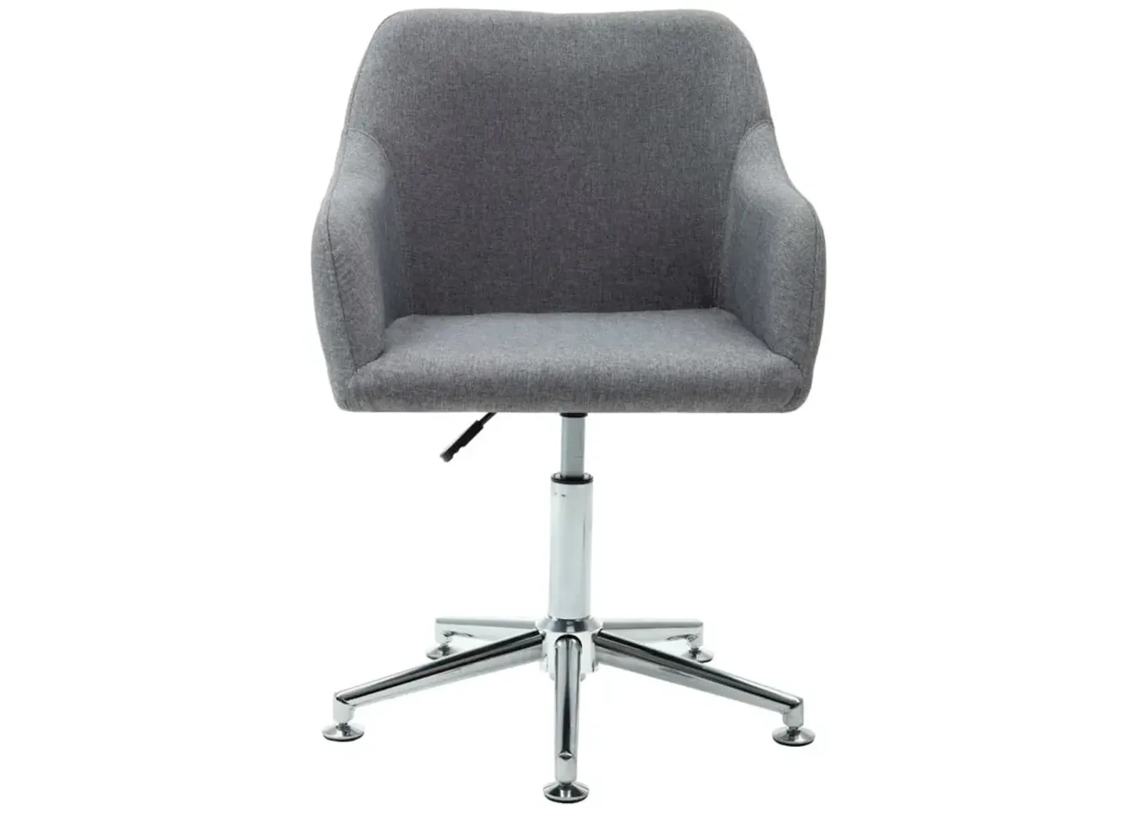 Swivel Dining Chair Light Gray Fabric