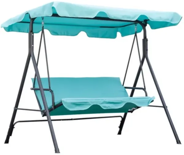 Durable Frame 3-Seat Outdoor Swing for Porch Backyard and Garden