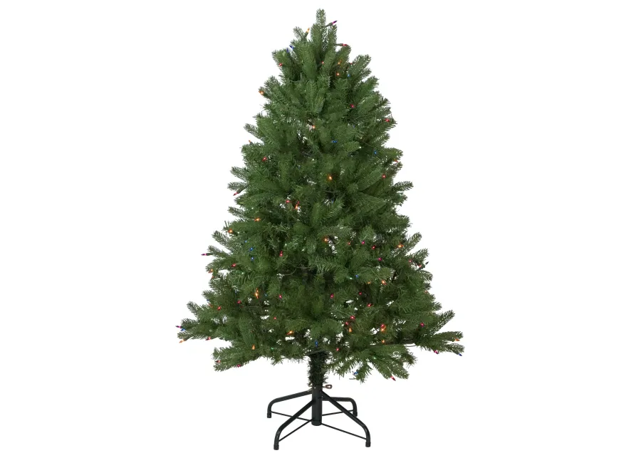 4' Pre-Lit Full Sierra Noble Fir Artificial Christmas Tree  Multi Lights