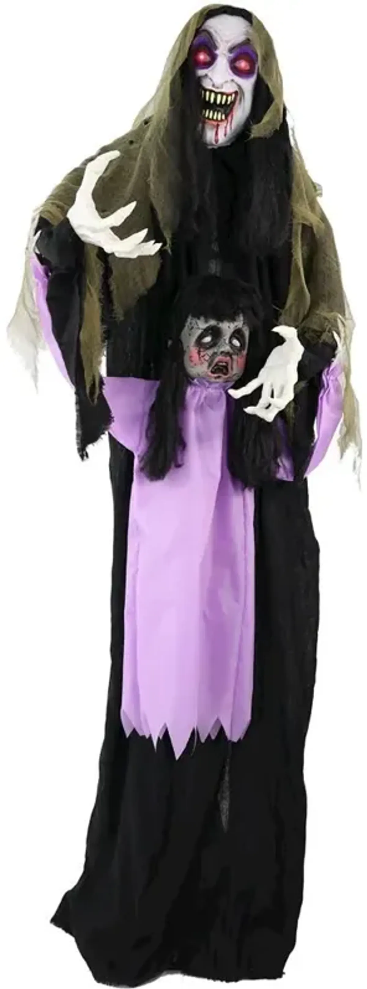 Haunted Hill Farm 5.3FT Anim Reaper w/Child