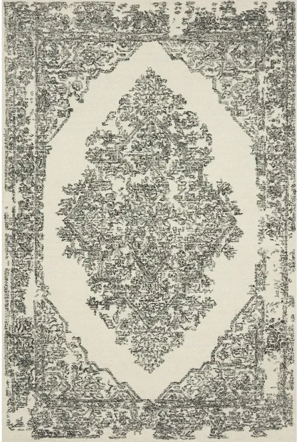 Annie White/Black 9'3" x 13' Rug