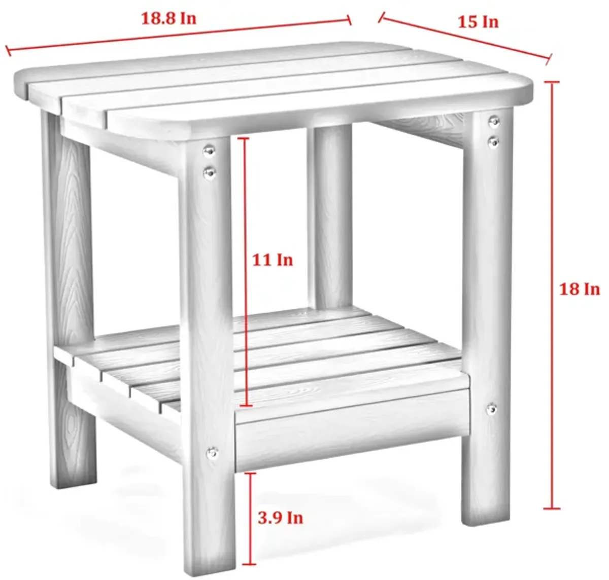 Inspired Home Kaydance Outdoor Side Table