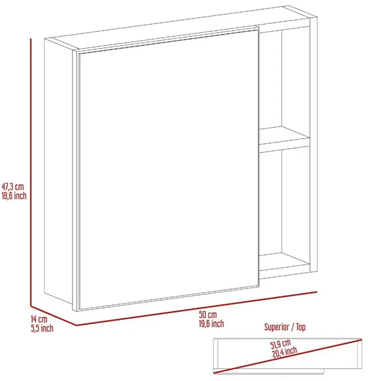 Medicine Cabinet Viking, Bathroom, White