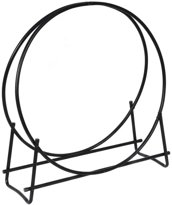 Tubular Steel Log Hoop Firewood Storage Rack