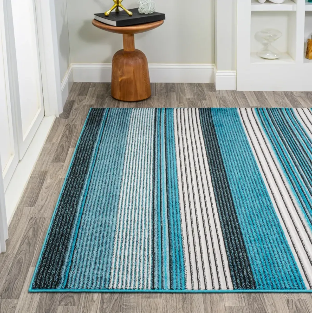 Duxbury Gradient Ticking Striped Area Rug