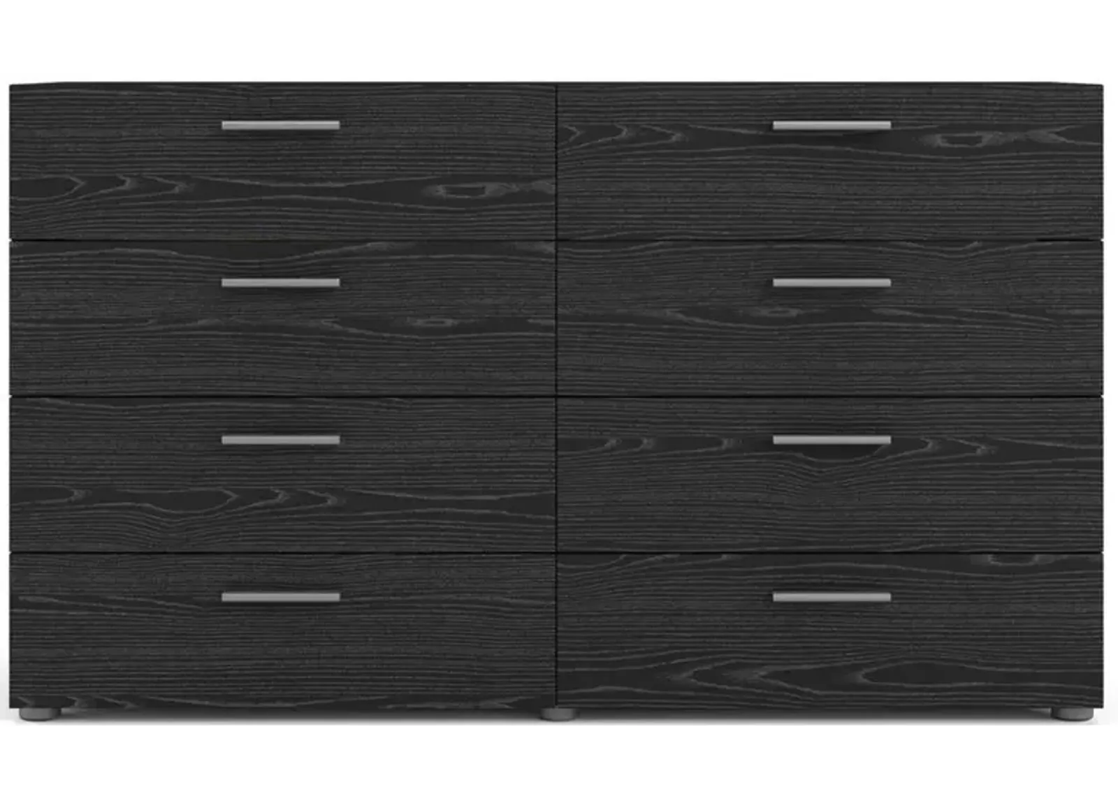 Tvilum Austin 8 Drawer Double Dresser, Black Woodgrain