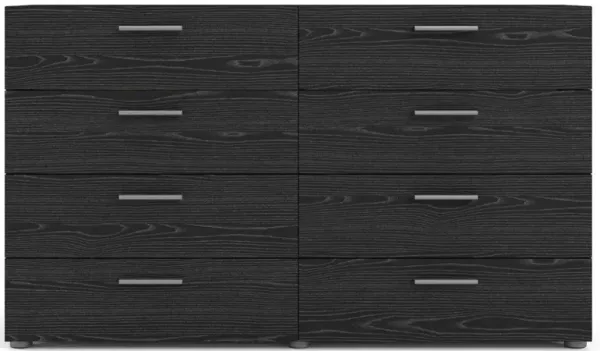 Tvilum Austin 8 Drawer Double Dresser, Black Woodgrain
