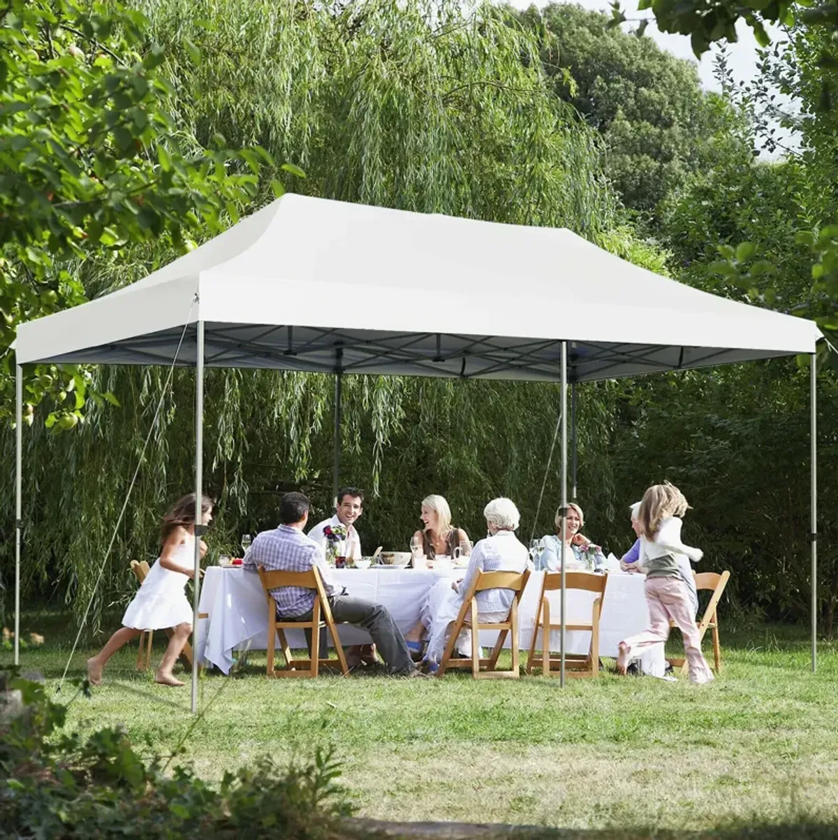 Adjustable Folding Heavy-Duty Sun Shelter with Carrying Bag for Outdoor Events and Beach Days