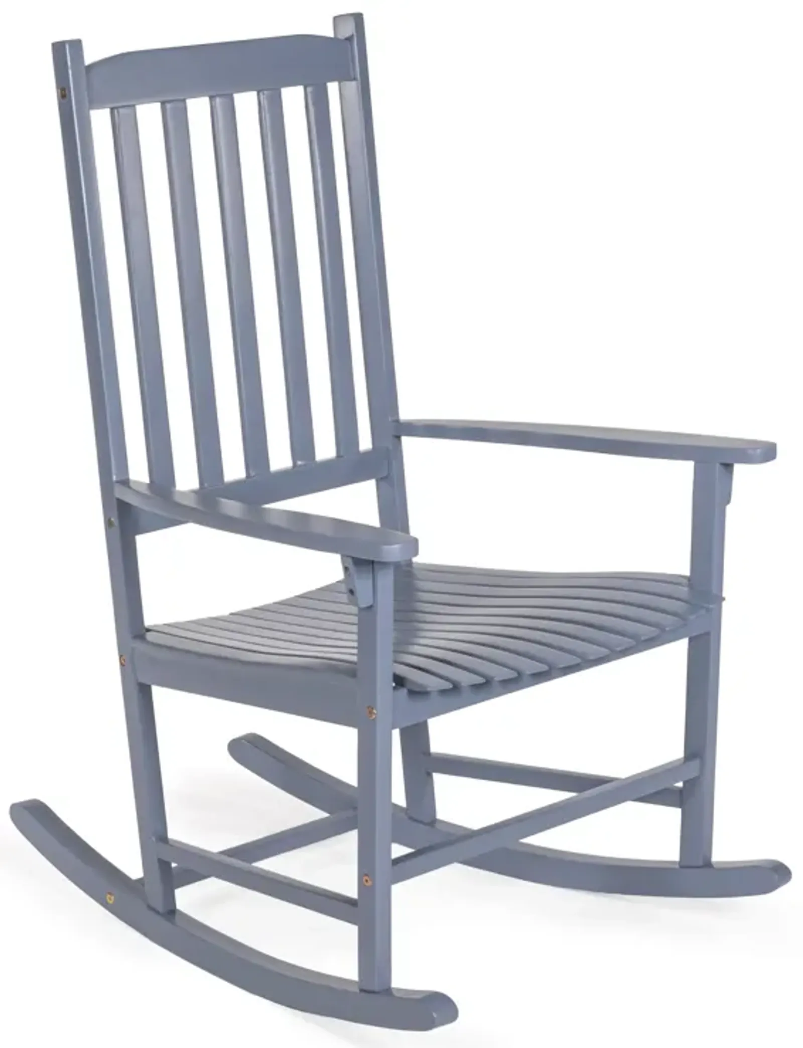 Seagrove Farmhouse Classic Slat-Back Acacia Wood Outdoor Rocking Chair