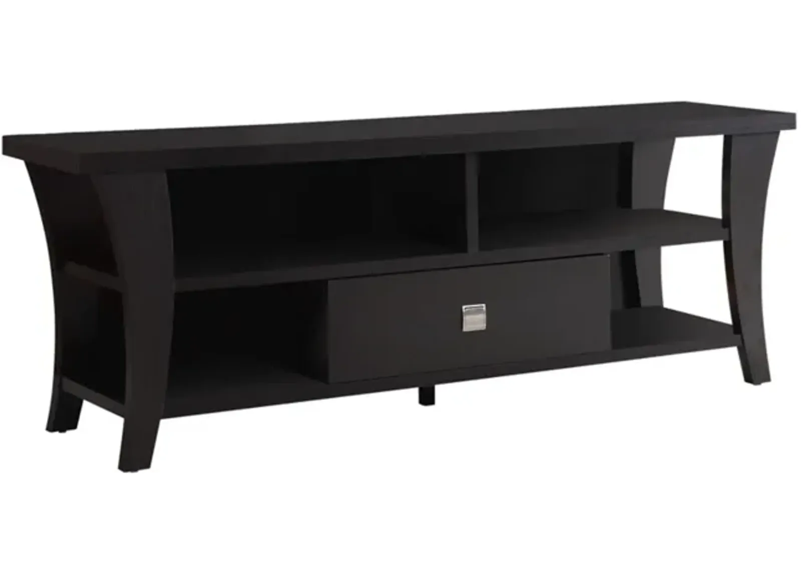 Attractive Transitional Style TV Console, Brown-Benzara