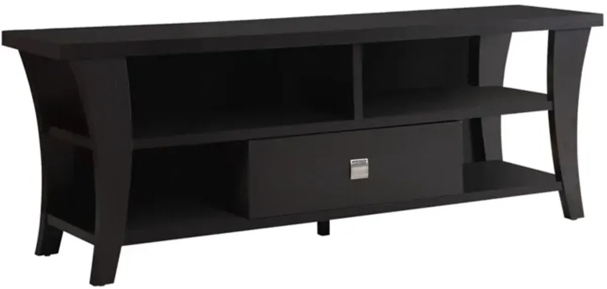 Attractive Transitional Style TV Console, Brown-Benzara