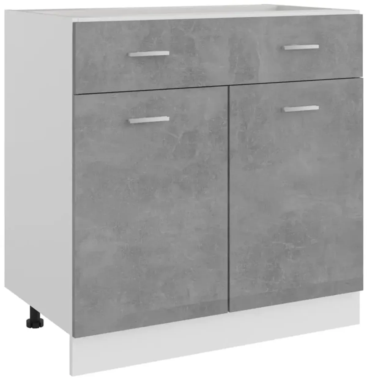 vidaXL Drawer Bottom Cabinet Concrete Gray 31.5"x18.1"x32.1" Engineered Wood