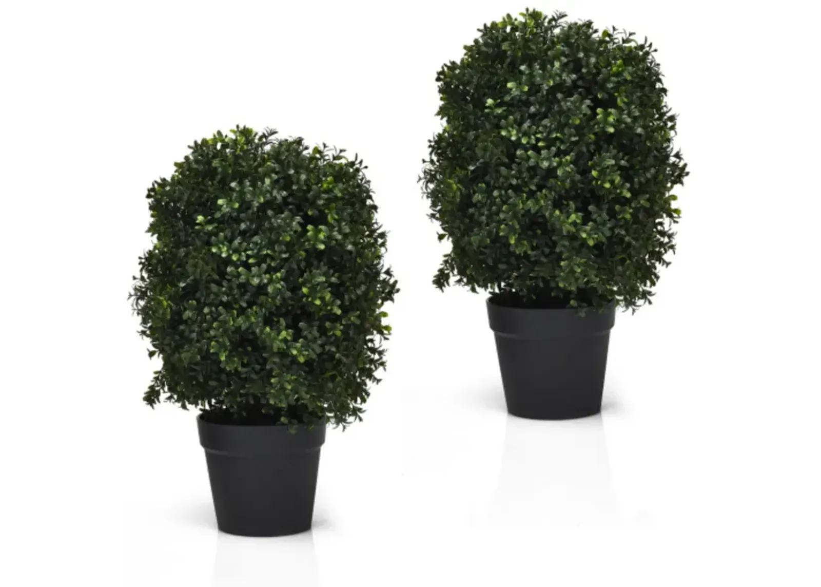 2 Pieces 24 Inch Artificial Decoration Boxwood Topiary Ball Tree