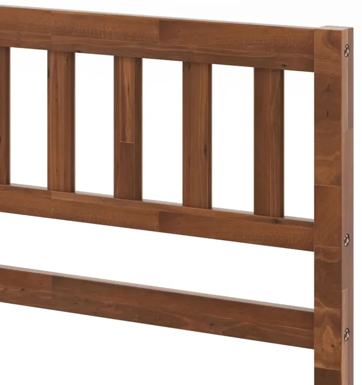 Wood Bed Frame with Headboard and Slat Support