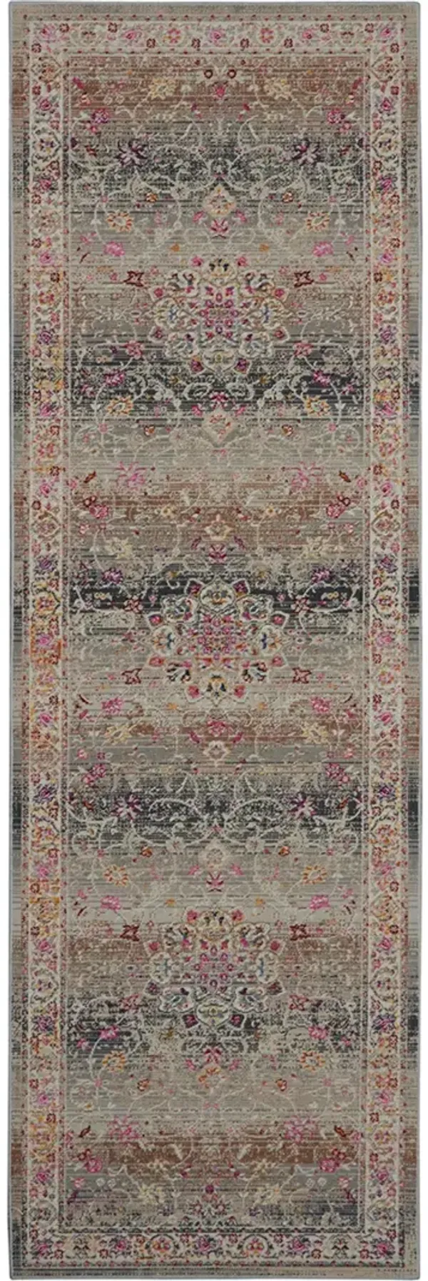 Vintage Kashan VKA01 Gray 2' x 6' Rug