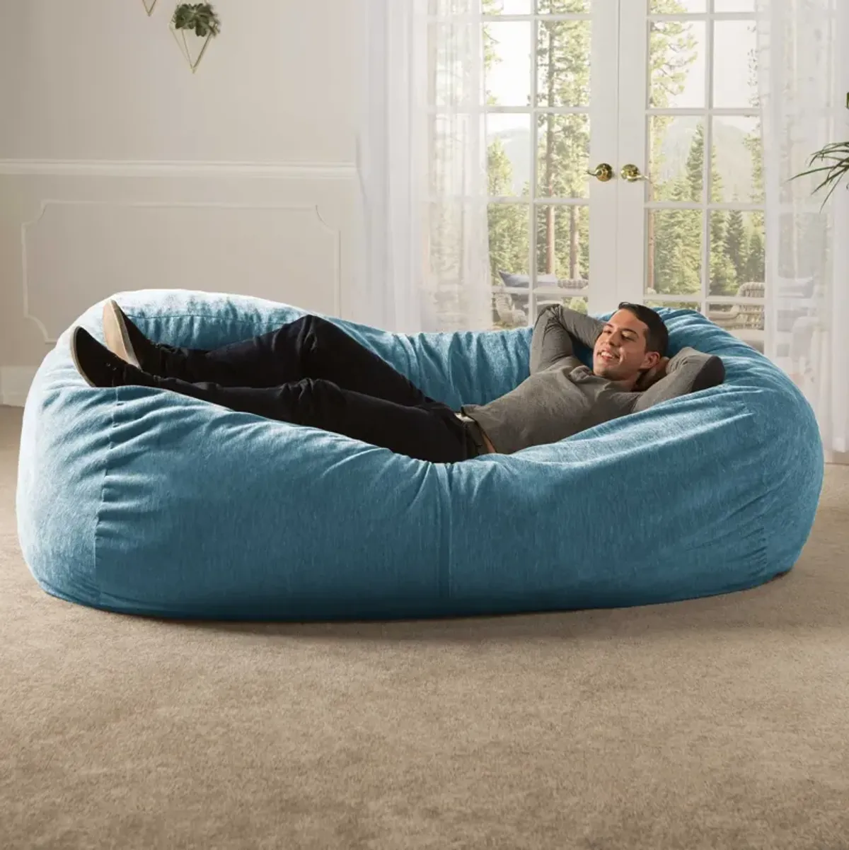 Jaxx 7 Foot Giant Bean Bag Sofa - Premium Chenille