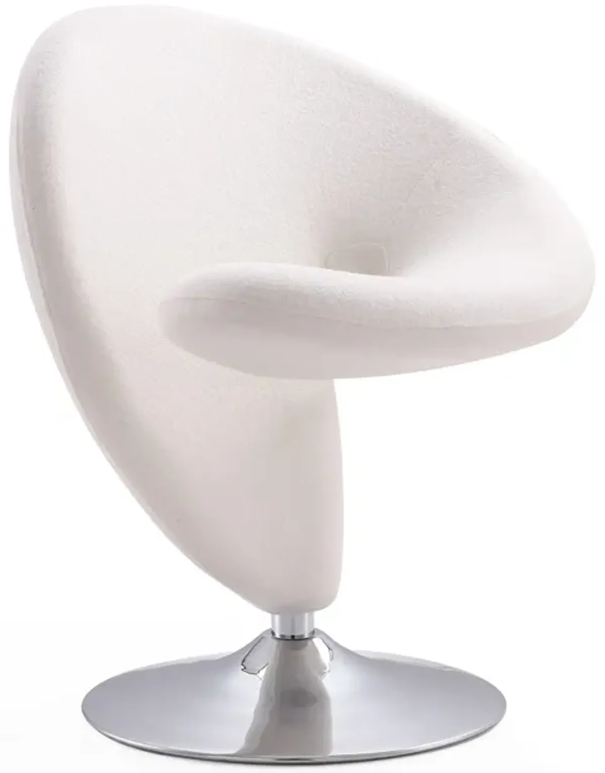 Curl Cream Swivel Accent Chairs (Set of 2)