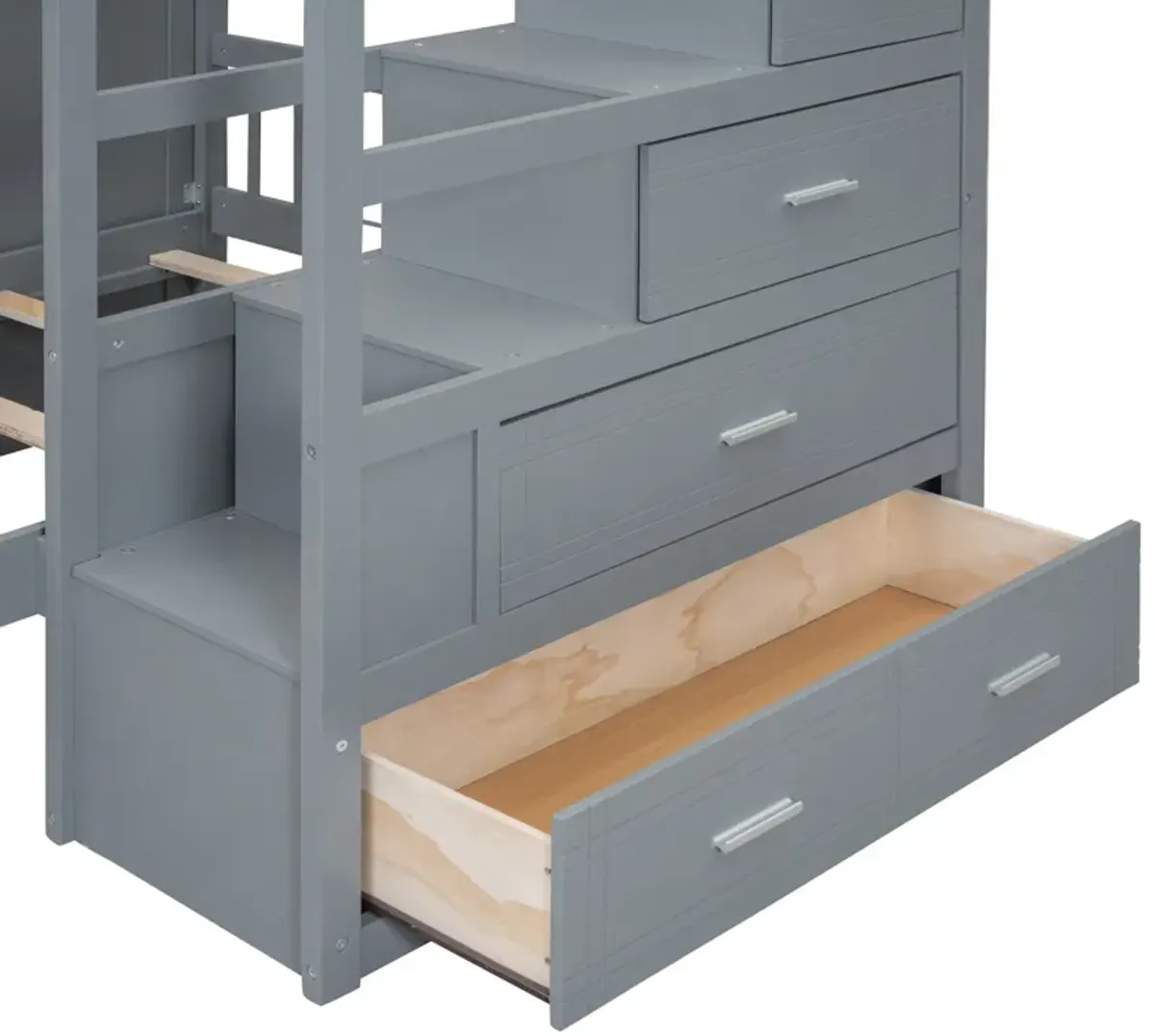 Merax Bunk Bed with Storage Staircase