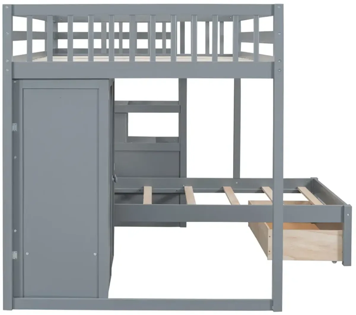 Merax Bunk Bed with Storage Staircase