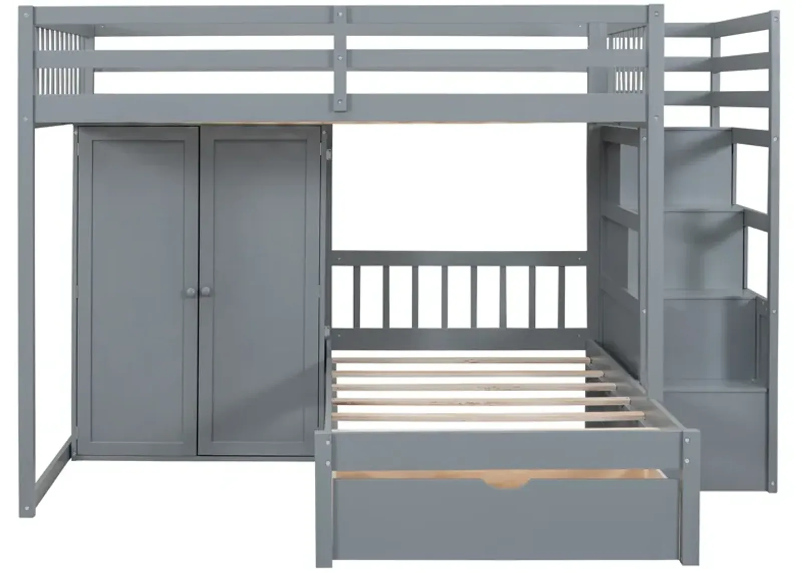 Merax Bunk Bed with Storage Staircase