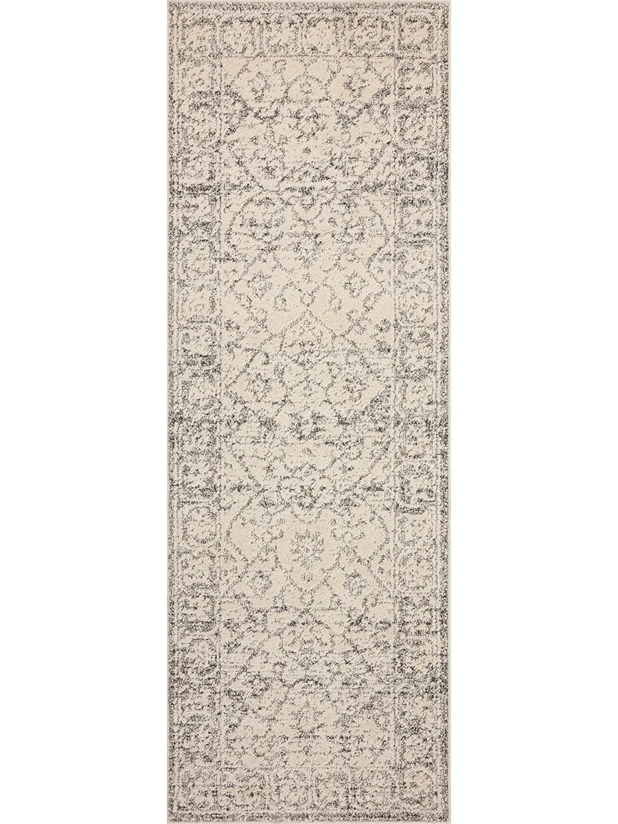 Gigi Ivory/Stone 2'7" x 7'6" Runner Rug by Magnolia Home by Joanna Gaines x Loloi