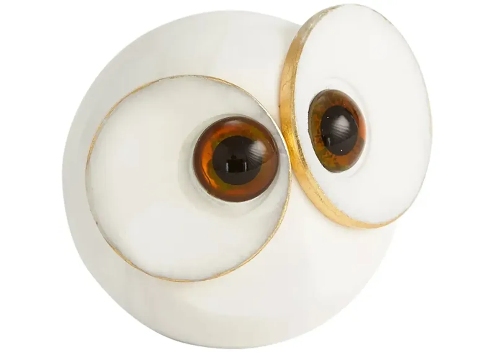 Alabaster Big Eyed Owl-Large