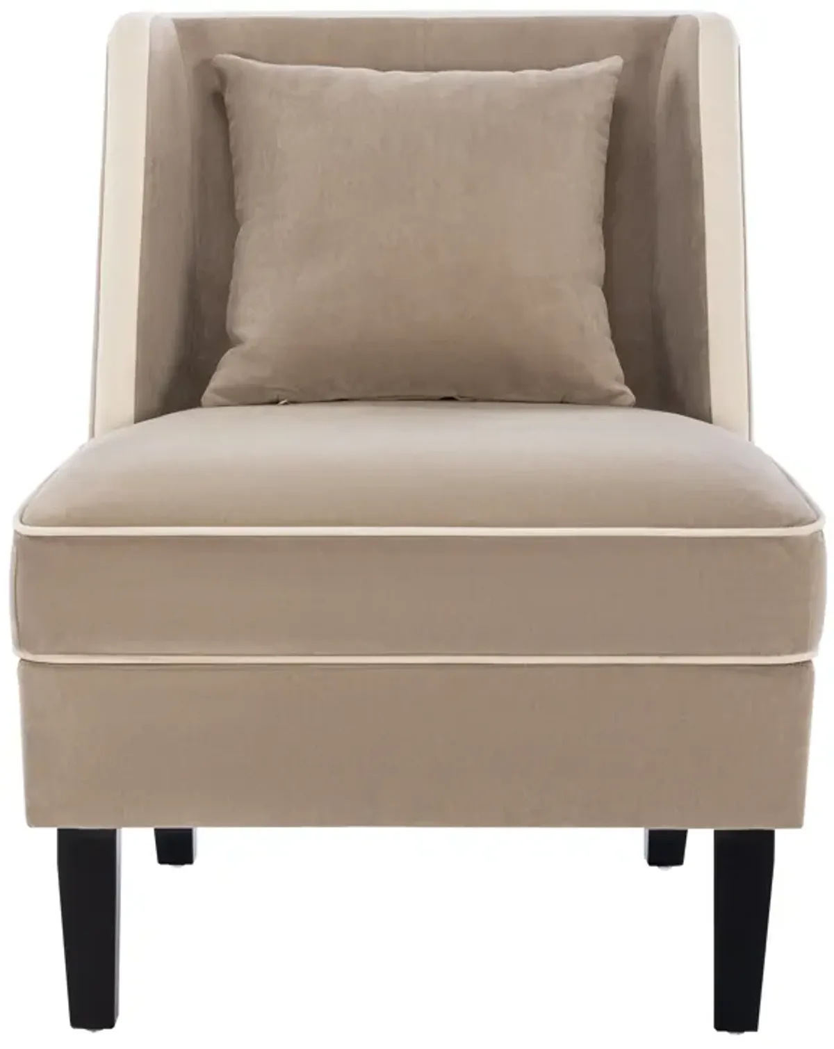 Merax Velvet Upholstered Armchair with Pillow and Thick Padded Cushion