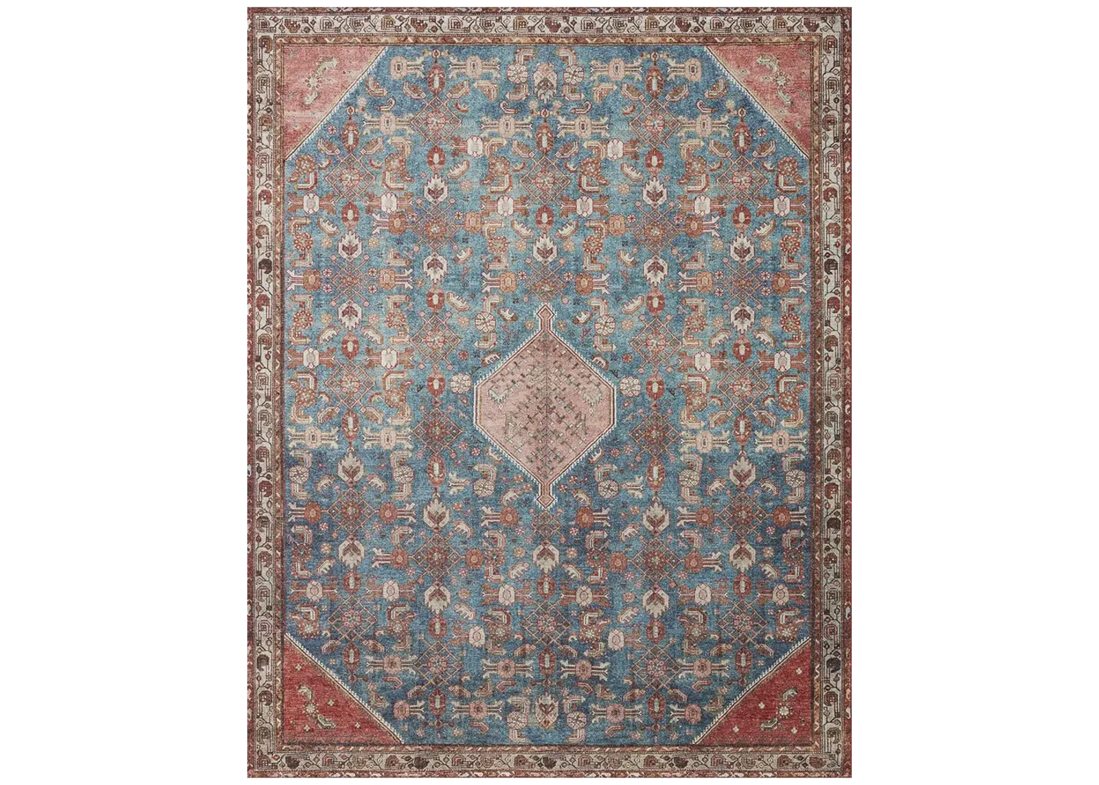 Layla LAY10 Marine/Clay 7'6" x 9'6" Rug