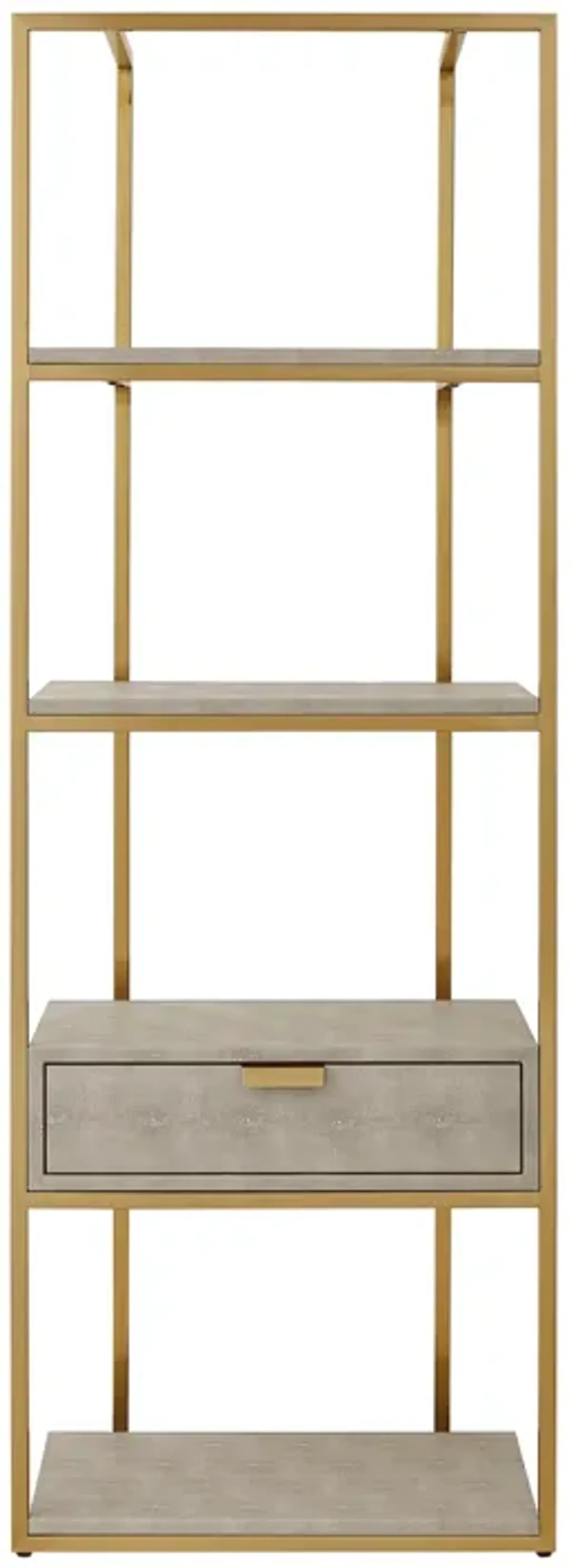 Nicole Miller Taha Faux Shagreen Bookshelf