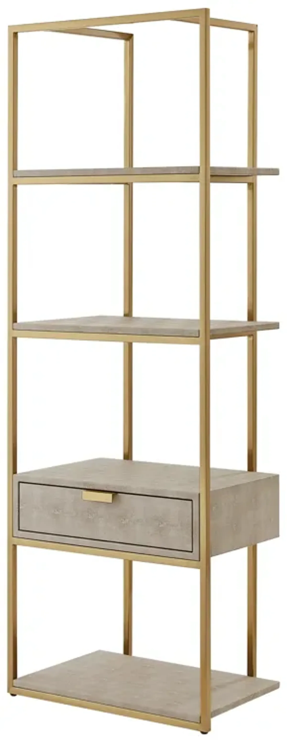 Nicole Miller Taha Faux Shagreen Bookshelf