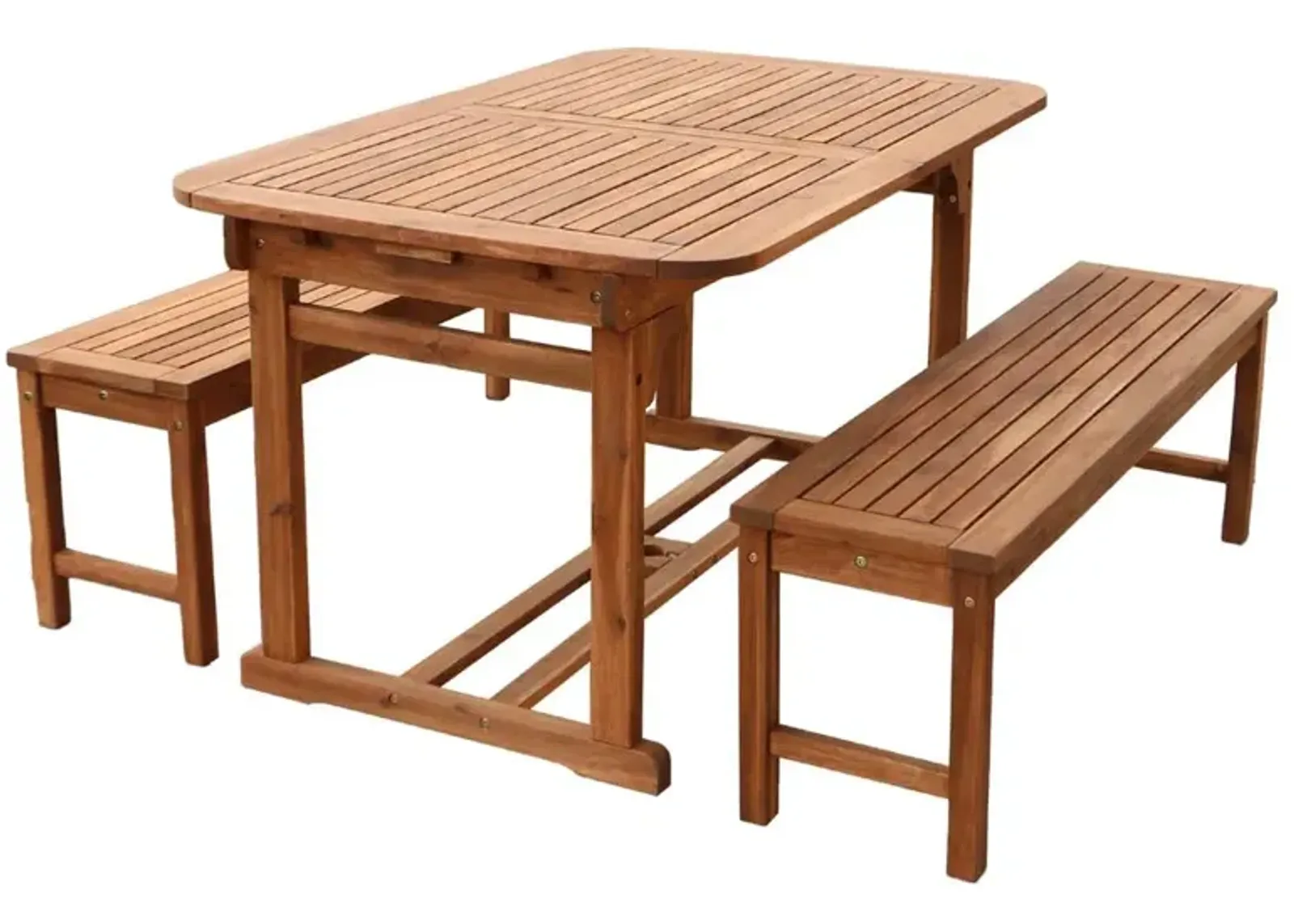 Belen Kox Brown 3-Piece Acacia Hardwood Dining Set, Belen Kox