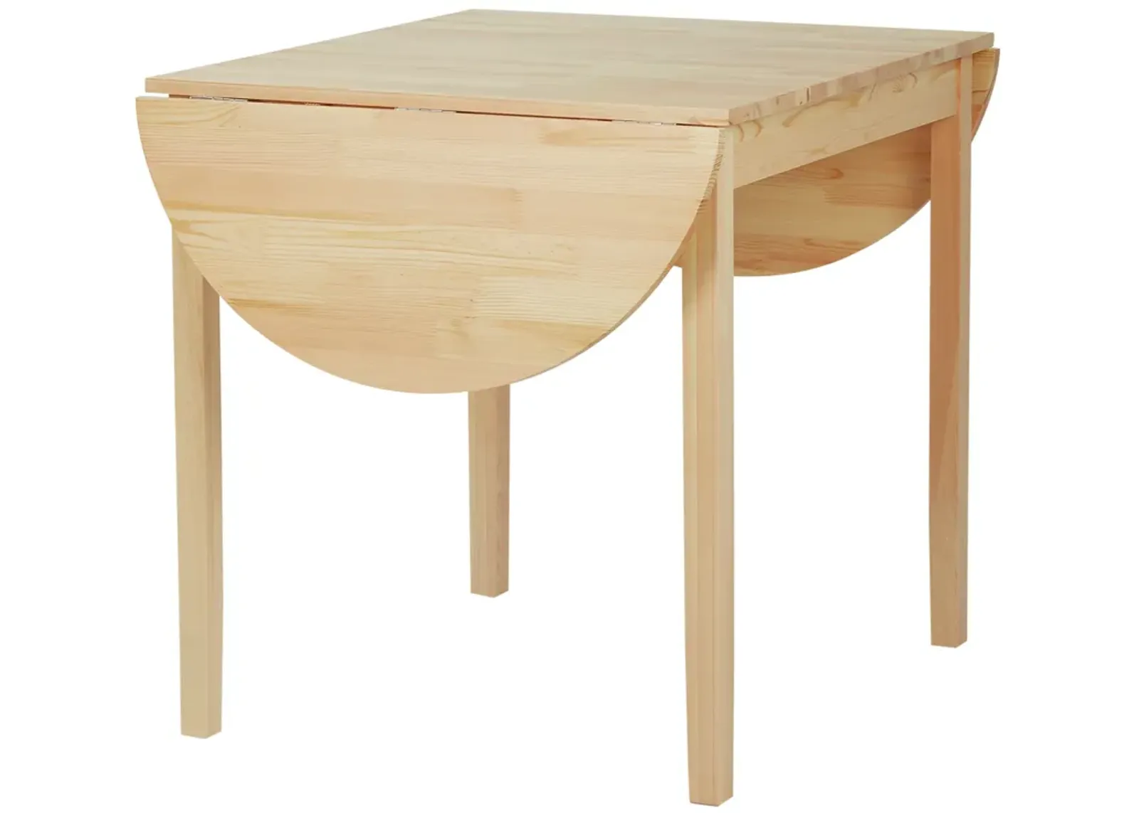 Natural Wood Dining: 56" Compact Folding Table with Drop Leaf