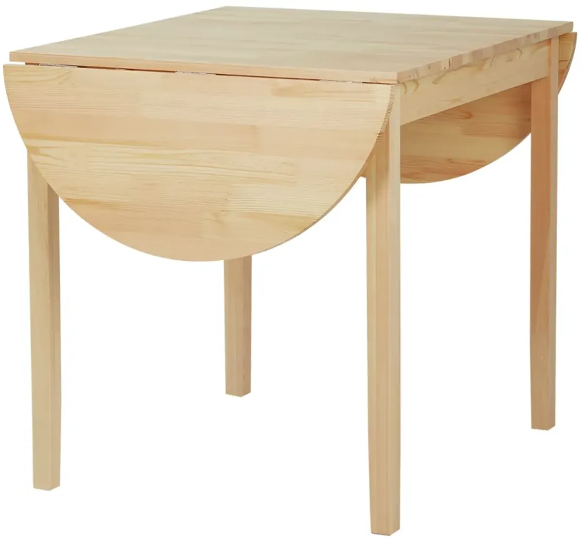 Natural Wood Dining: 56" Compact Folding Table with Drop Leaf