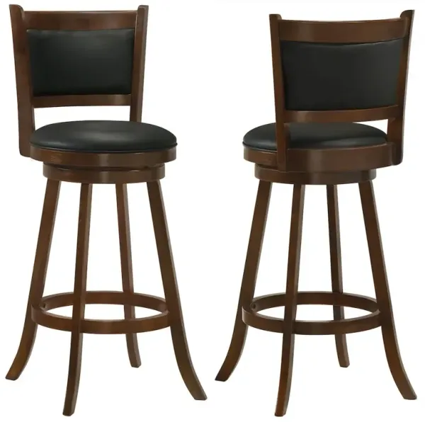 Broxton Upholstered Swivel Bar Chair Chestnut (Set of 2)