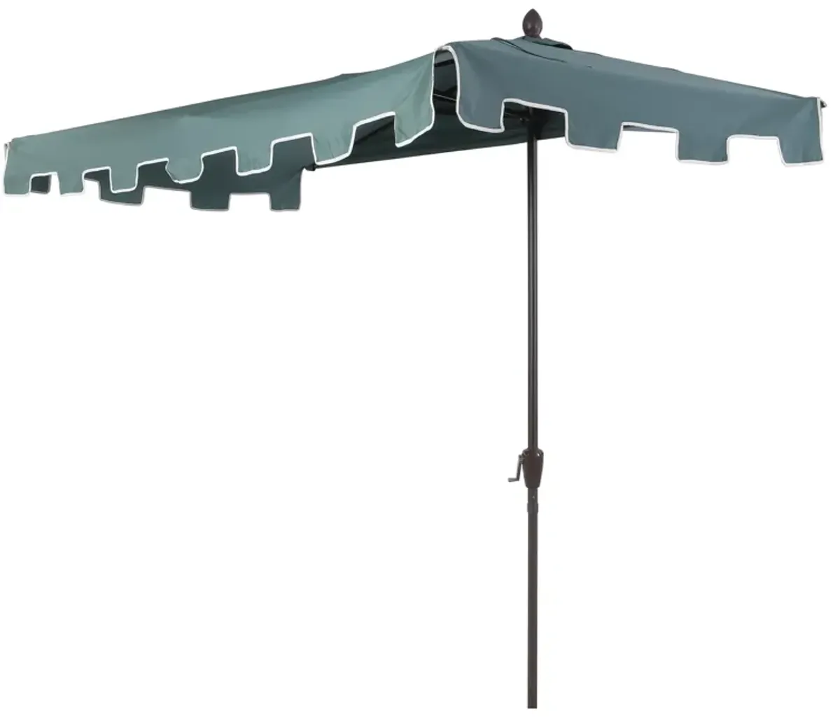 Sidney Classic MidCentury Rectangular Half Market Patio Umbrella with Crank, Wind Vent and UV Protection