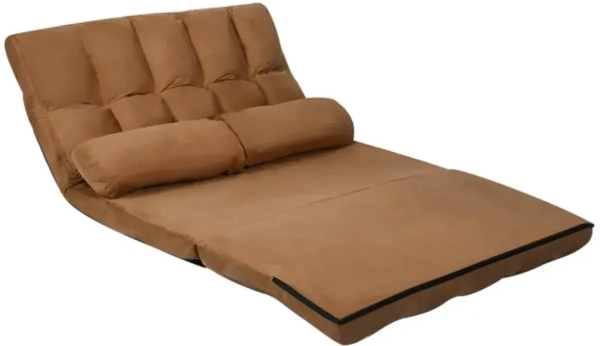 6-Position Foldable Floor Sofa Bed with Detachable Cloth Cover