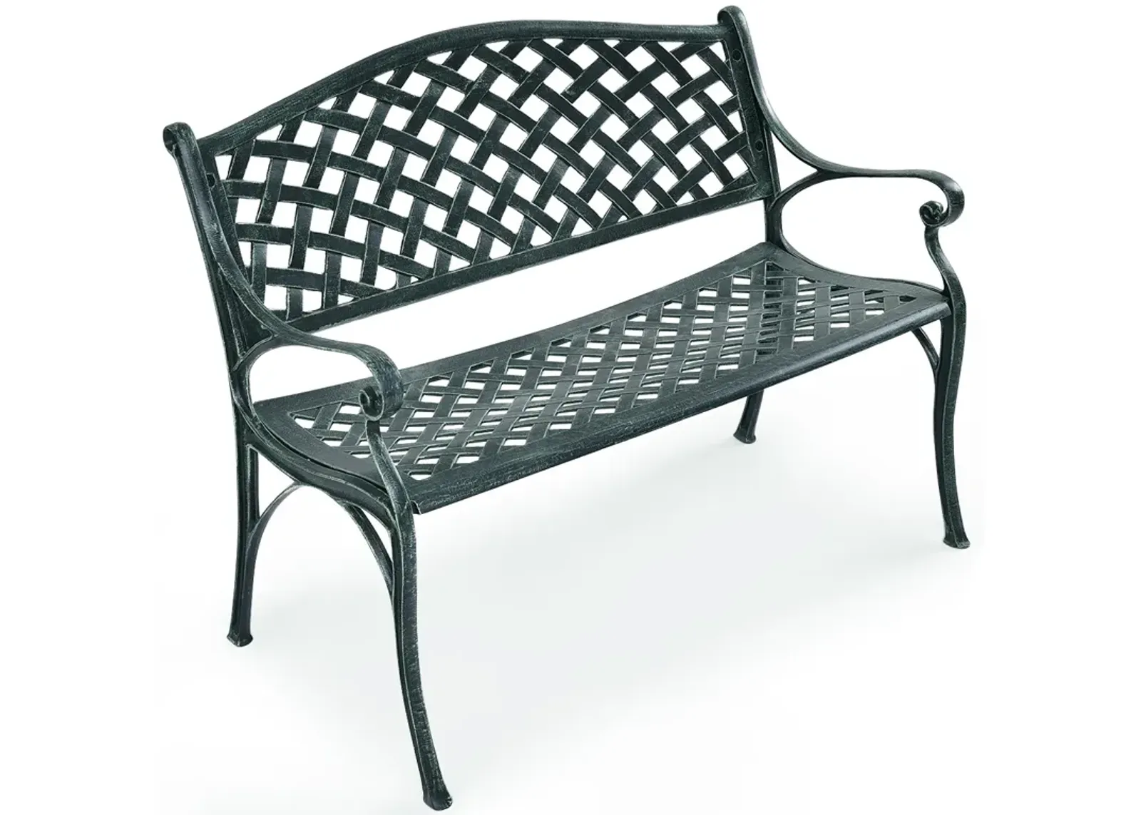 40 Inch Outdoor Aluminum Antique Garden Patio Bench