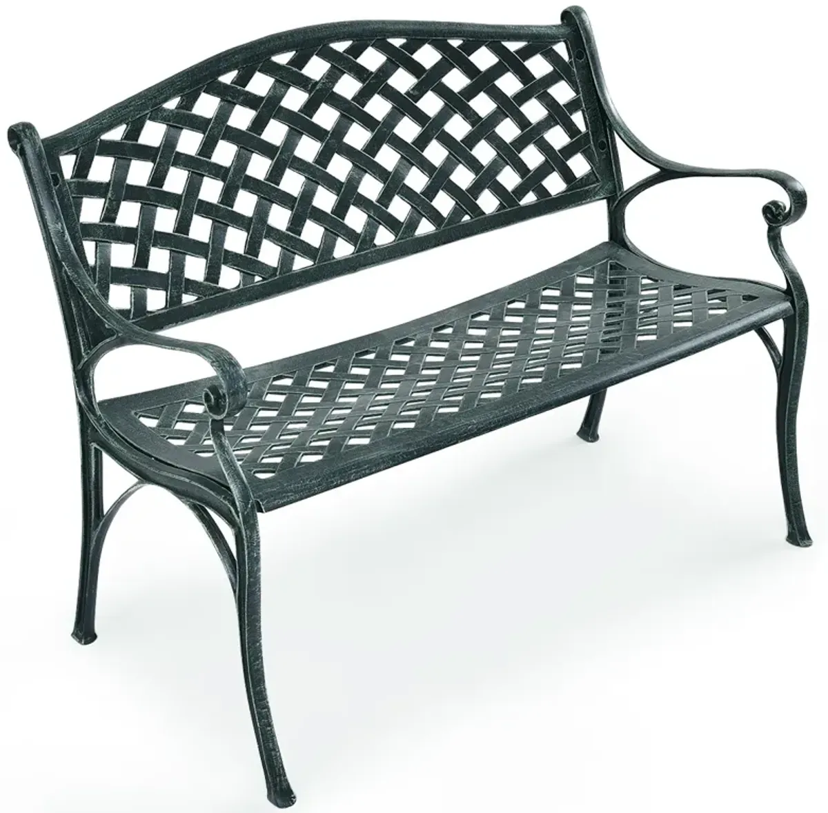 40 Inch Outdoor Aluminum Antique Garden Patio Bench