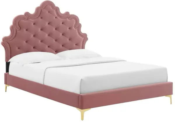 Modway - Sasha Button-Tufted Performance Velvet King Bed