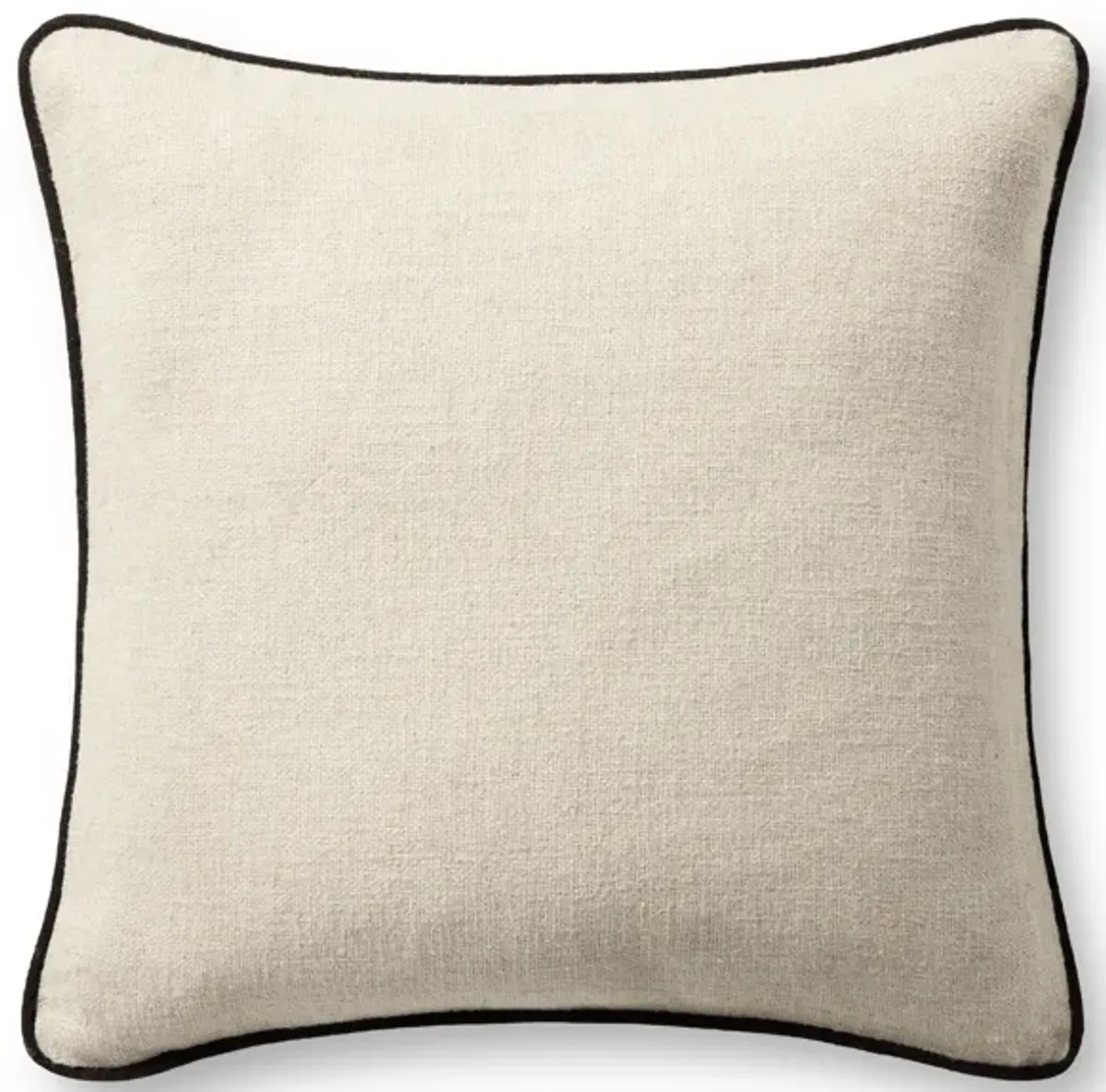 Hudson PJBR0005 Natural/Black 20" x 20" Pillow with Down by Jeremiah Brent x Loloi