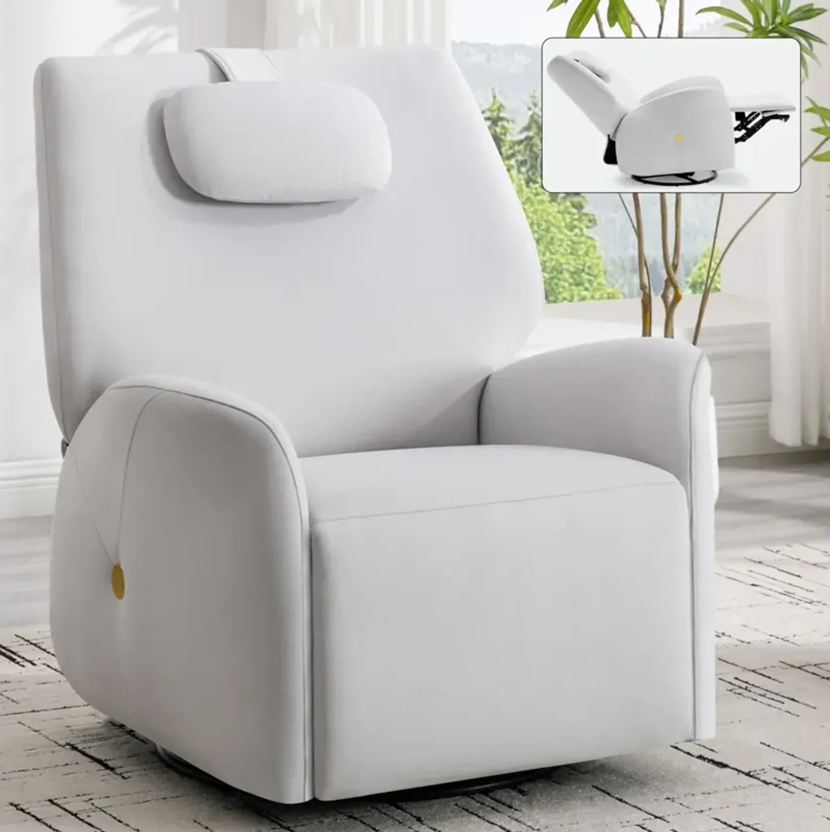 Merax Swivel and Rocker Power Recliner Chair