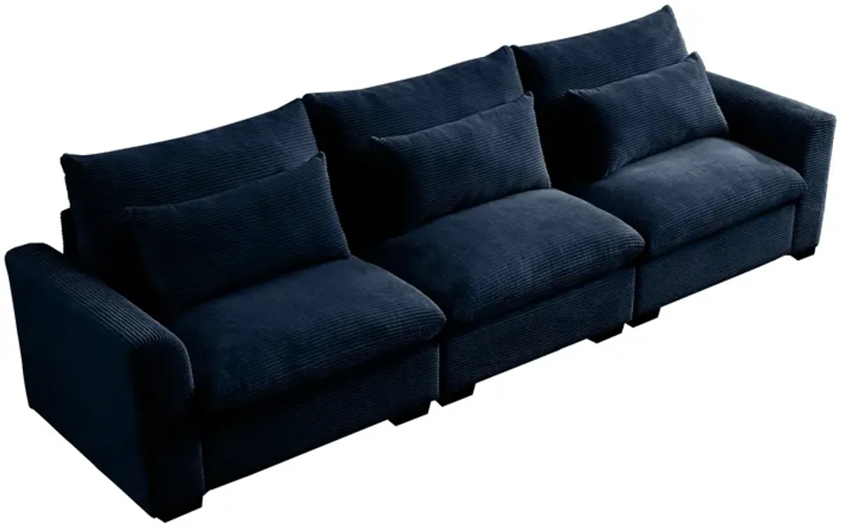 Merax 3 Seater Deep Seat Corduroy Sofa Couch