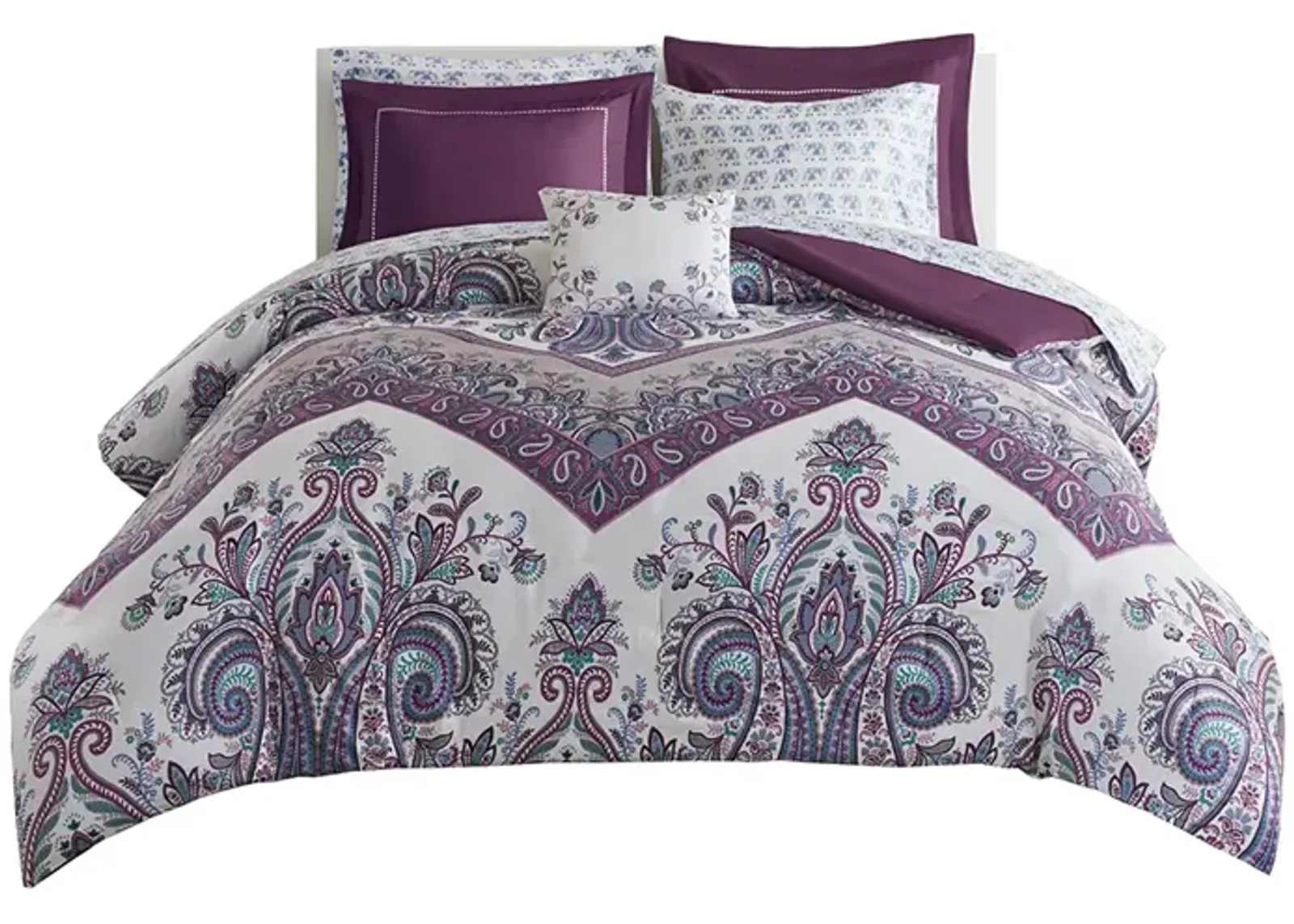 Gracie Mills Silvius Boho Complete Comforter Set with Bed Sheets