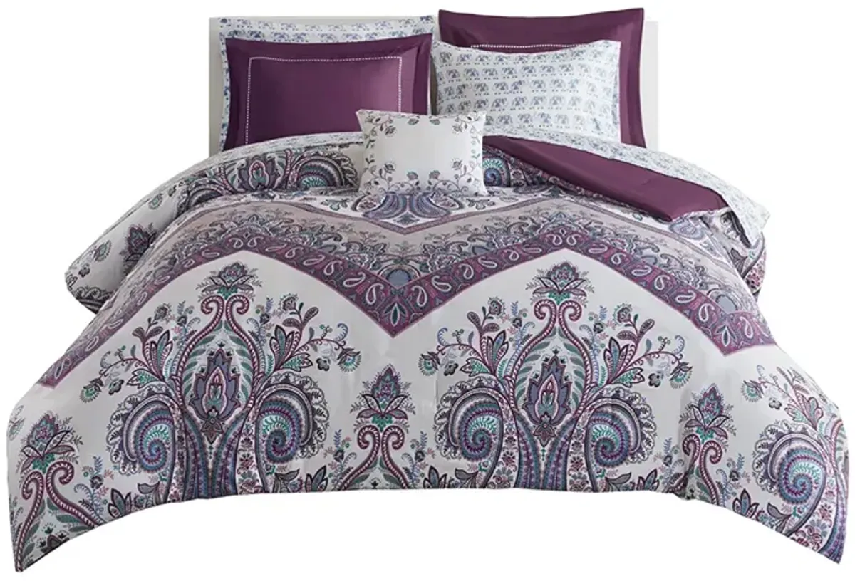 Gracie Mills Silvius Boho Complete Comforter Set with Bed Sheets