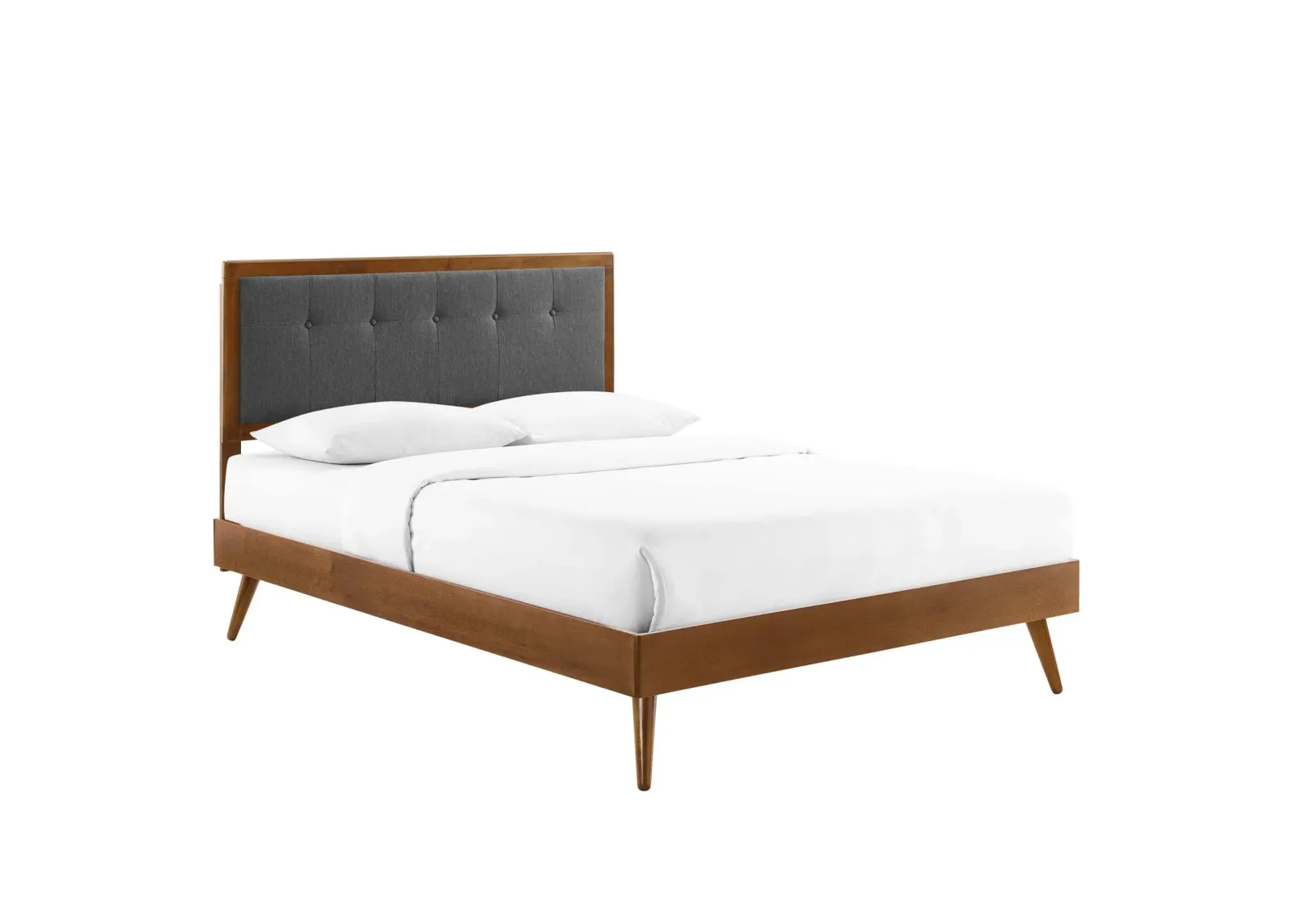 Modway - Willow King Wood Platform Bed with Splayed Legs