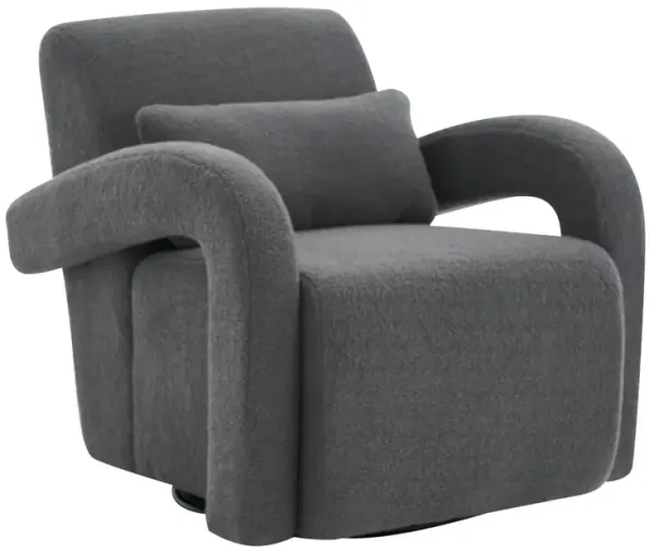 Cozy white Teddy Fabric Armchair - Modern Sturdy Lounge Chair with Curved Arms and Thick Cushioning for Plush Comfort White